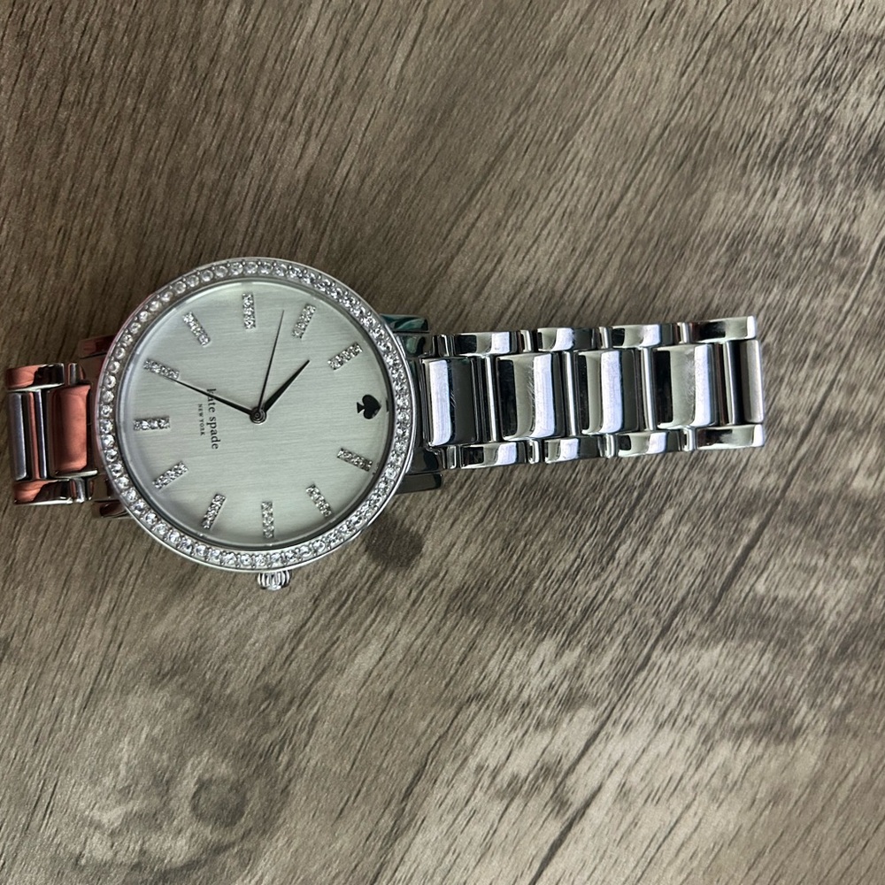 Kate Spade Silver Watch with Crystal Accents